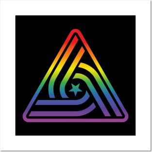 Alien Tricentennial Logo (rainbow effect) Posters and Art